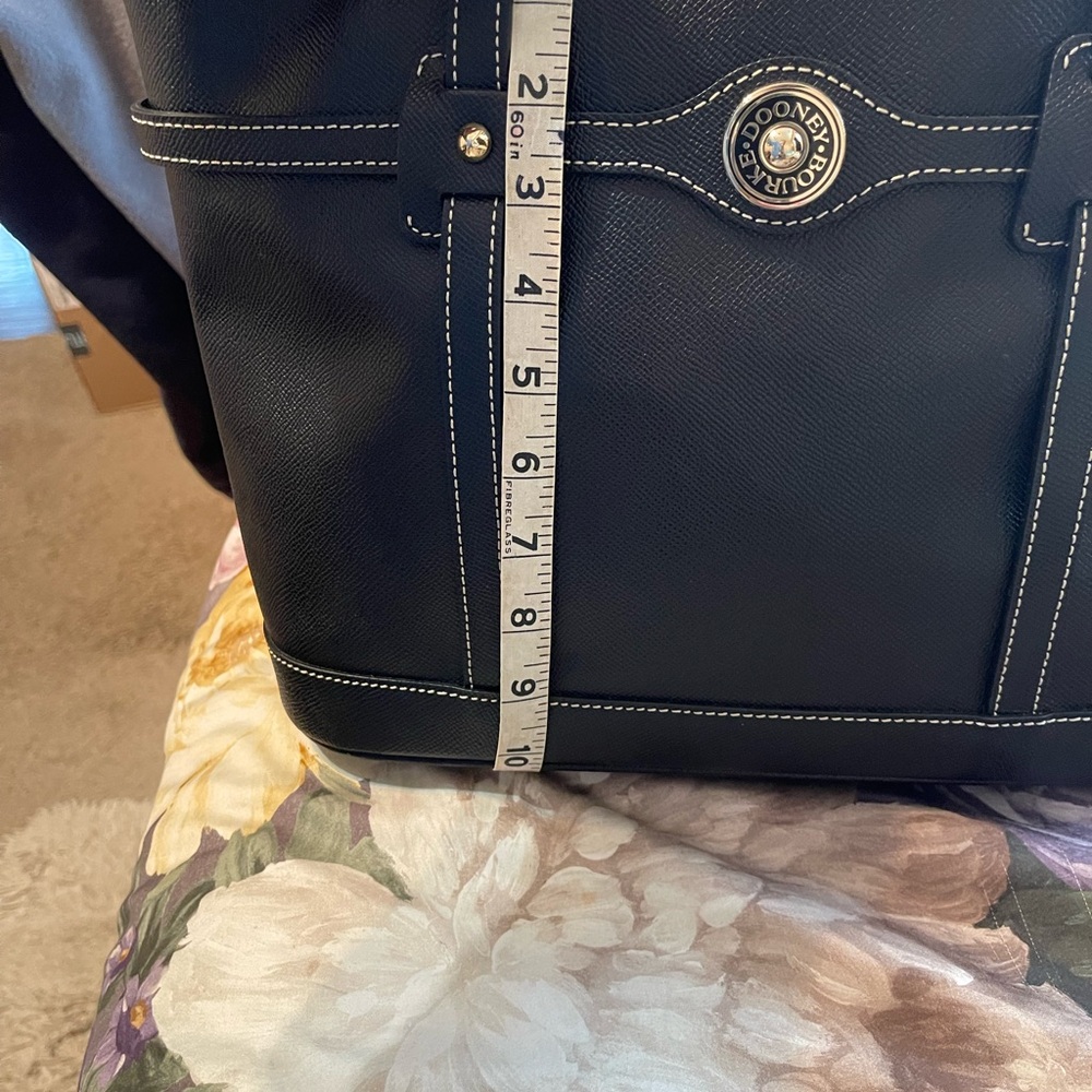 Dooney & Bourke Black Tote with Stitch Detail - Picture 8 of 12